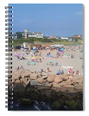 People On A Beach, Narragansett, RI - Spiral Notebook