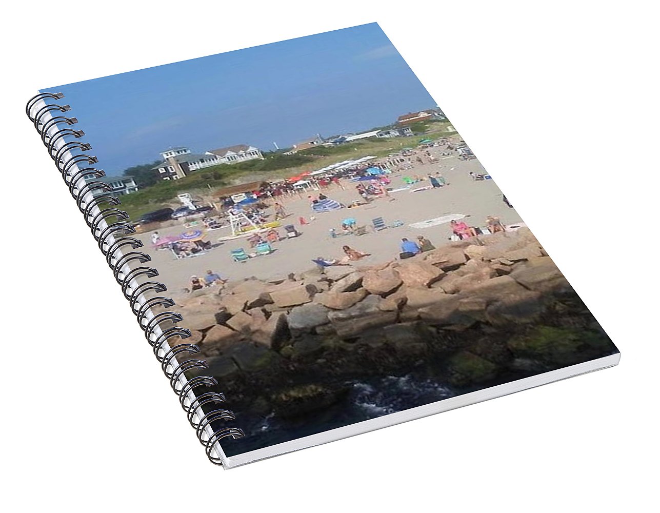People On A Beach, Narragansett, RI - Spiral Notebook