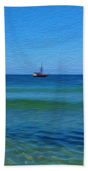 Pirate Ship, Oak Bluffs, MA - Beach Towel