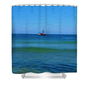 Pirate Ship, Oak Bluffs, MA - Shower Curtain