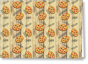 Pizza Party Pattern - Greeting Card
