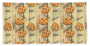 Pizza Party Pattern - Beach Towel
