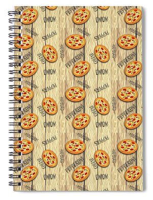 Pizza Party Pattern - Spiral Notebook