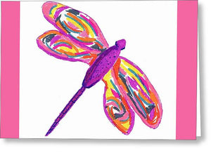 Purple Dragonfly - Greeting Card