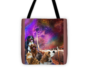 Rainbow Bridge - Cats and Dogs - Tote Bag