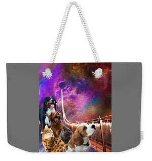 Rainbow Bridge - Cats and Dogs - Weekender Tote Bag