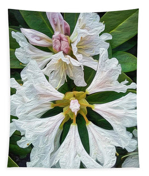 Rhododendron Flowers - Stylized - Tapestry