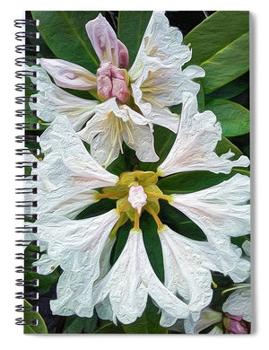 Rhododendron Flowers - Stylized - Spiral Notebook