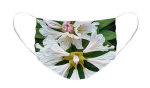 Rhododendron Flowers - Stylized - Face Mask