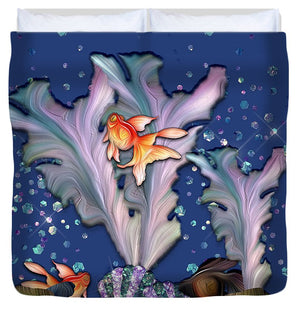 Rich Fish - Blue - Duvet Cover