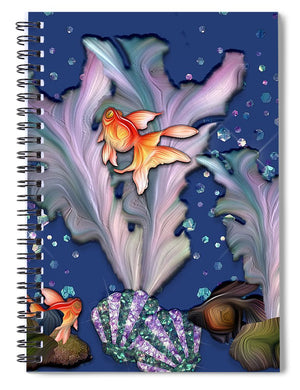 Rich Fish - Blue - Spiral Notebook