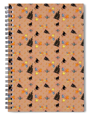 Scaredy Cat - Orange - Spiral Notebook