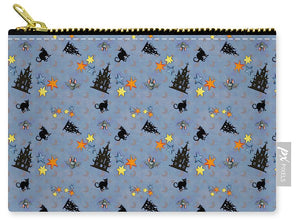 Scaredy Cat - Blue Pattern - Carry-All Pouch