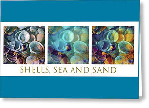 Shells, Sea and Sand Triptych - Greeting Card