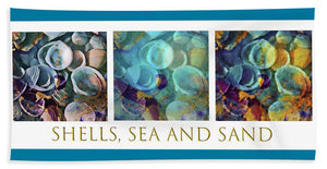 Shells, Sea and Sand Triptych - Beach Towel