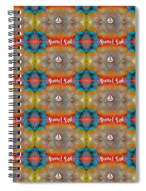 Sunset Sail Pattern - Spiral Notebook