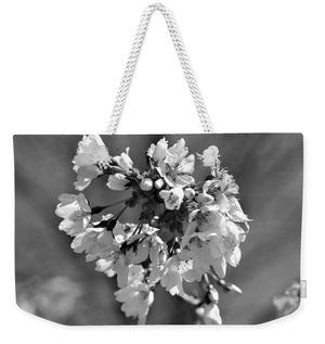 Weeping Cherry Blossom - Black and White - Weekender Tote Bag