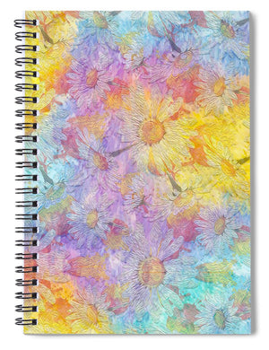 White Chamomile Flowers - Spiral Notebook