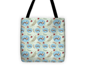 Winter Skate - Dog Pattern - Tote Bag