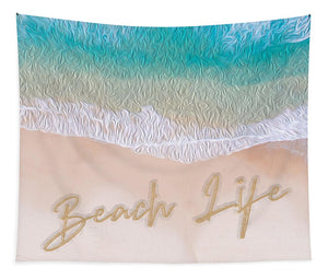 Writing in the Sand - Beach Life - Tapestry